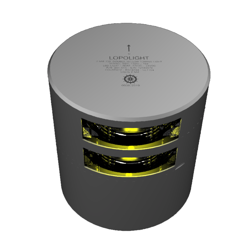 2nm yellow Towing, Double, silver anodized